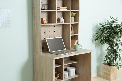 《新品・送料無料》大容量収納付きデスク　ＷＨＯ