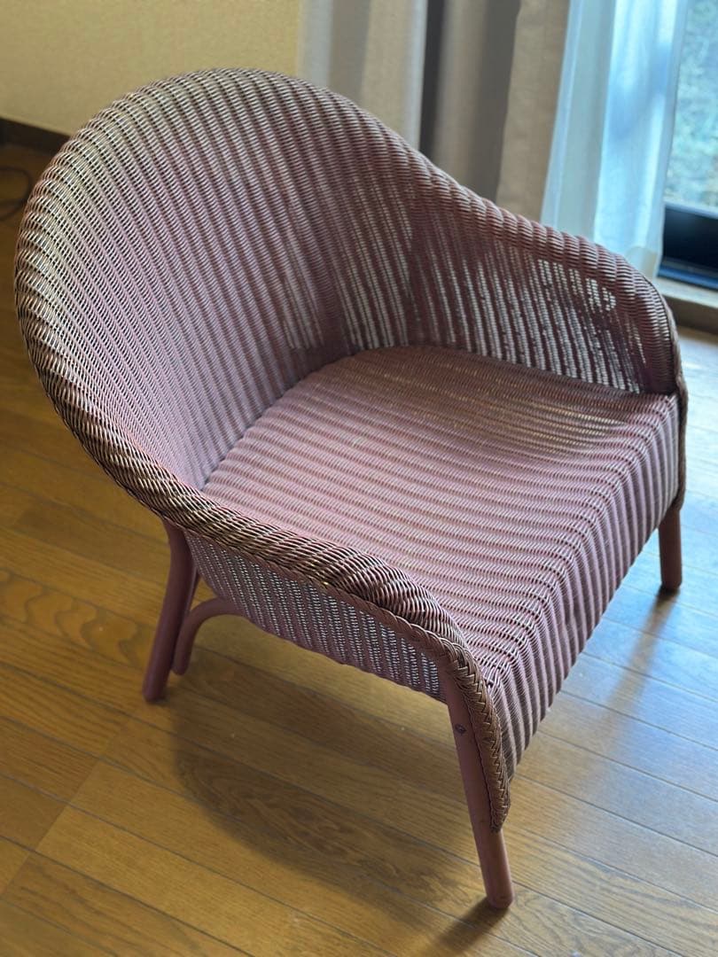 値下げ！Lloyd Loom Lusty ダークピンク椅子　ロイドルームチェア