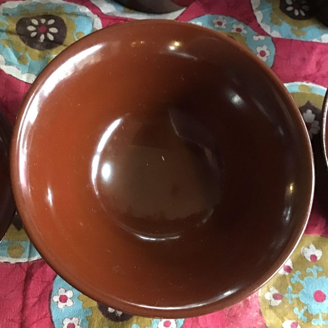 骨董　古民具　作家物　芦竹　蒔絵　漆器　椀　９個