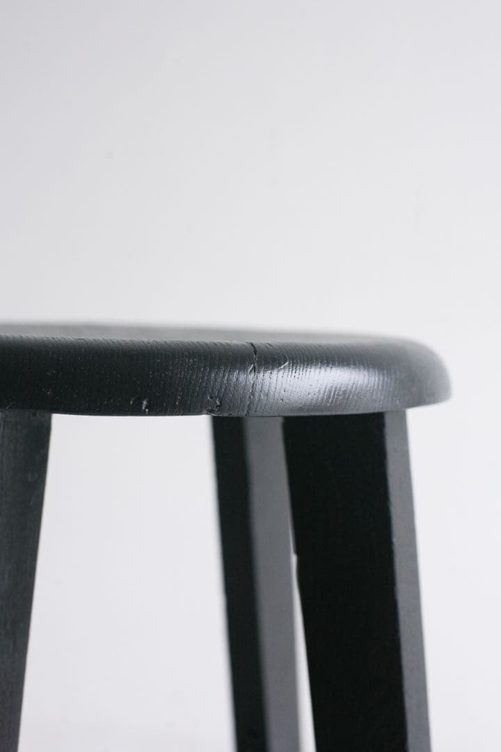 丸スツール　ケヤキ材　無垢材　古家具　ダイニングチェア　丸椅子