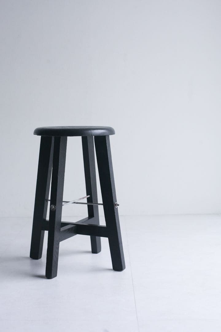 丸スツール　ケヤキ材　無垢材　古家具　ダイニングチェア　丸椅子