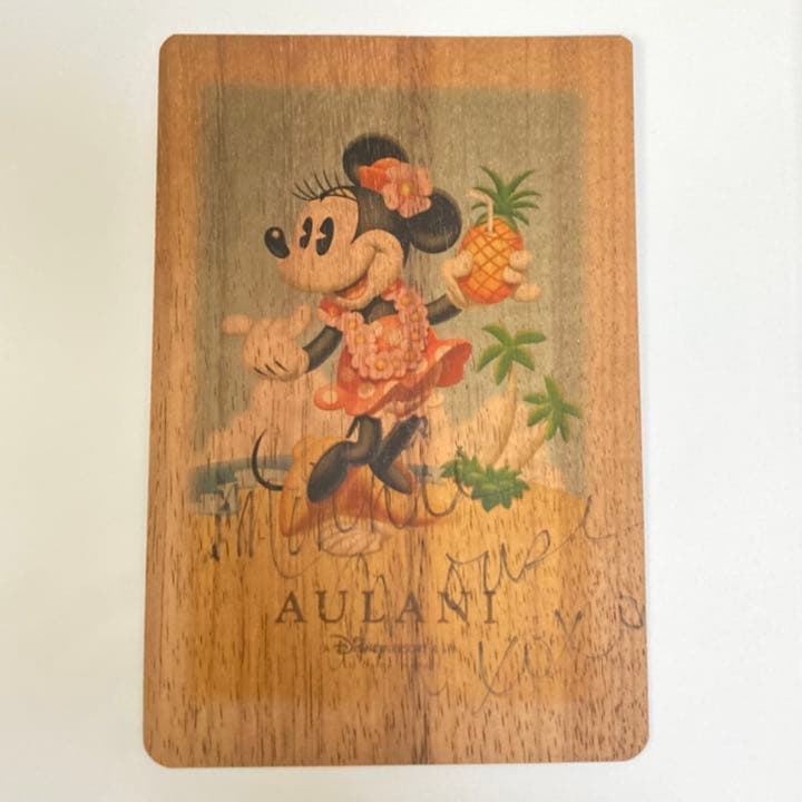 レア】ハワイ アウラニディズニー ミニー サイン入りポストカード