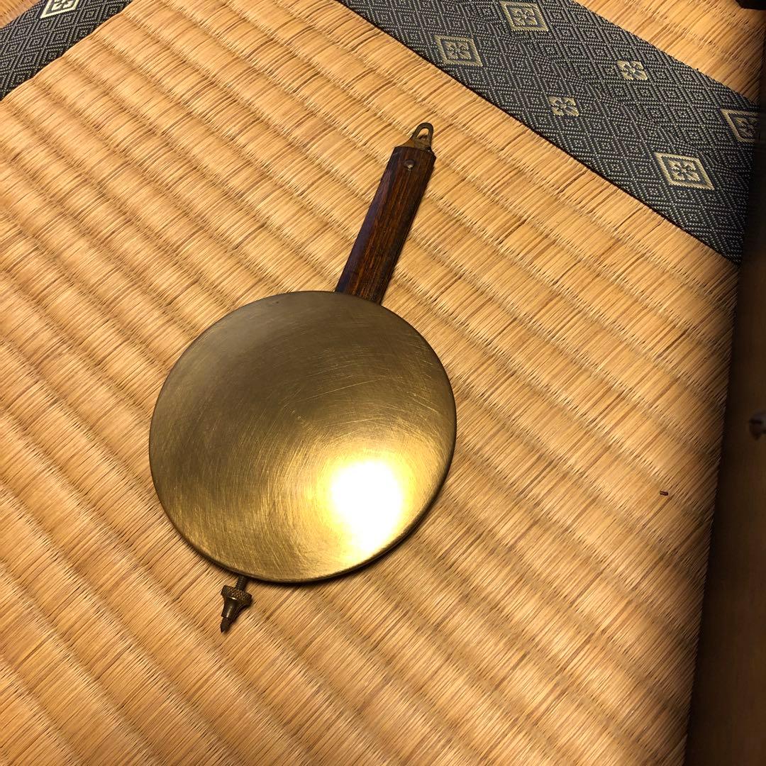 木製掛時計 振り子付き　ゼンマイ式