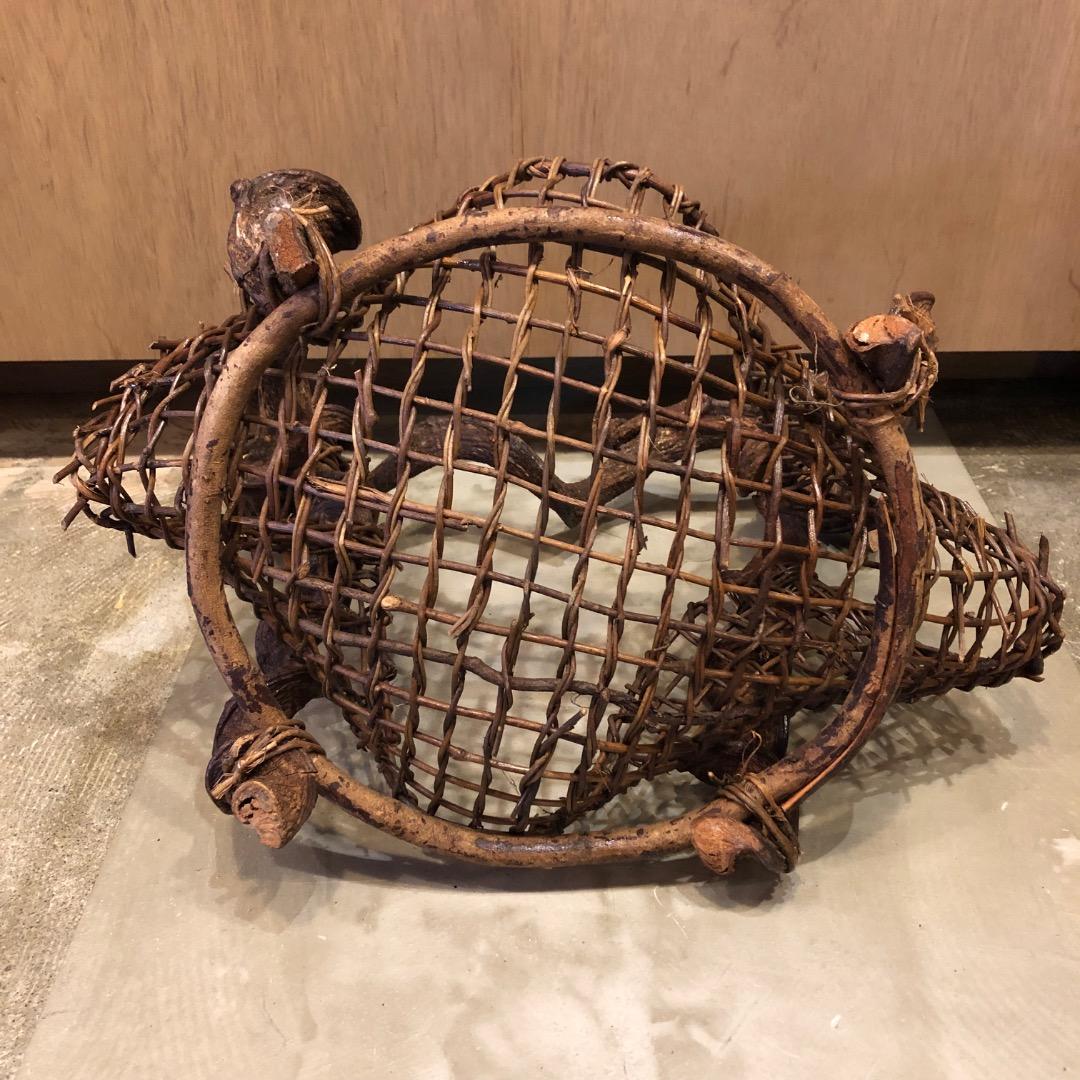 あけび蔓　流木　蔓籠　カゴ　インテリア　木製トレイ　バスケット　小物入　天然木