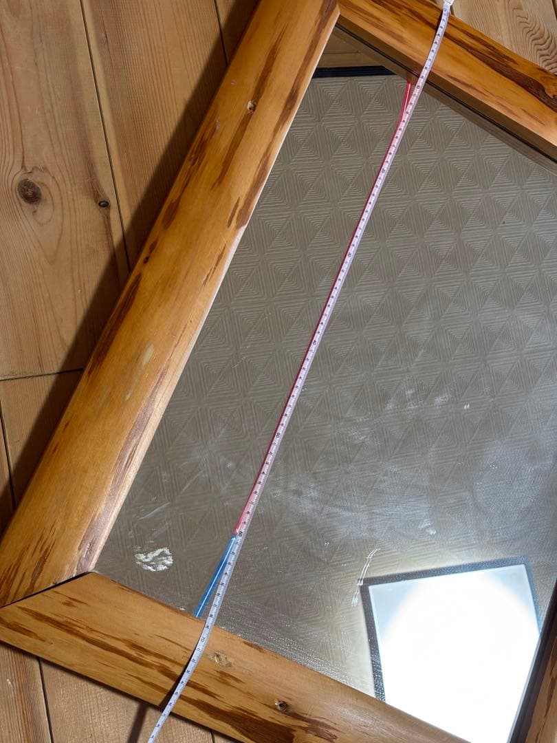 壁掛け鏡 天然木 アンティーク ヴィンテージ 一点物