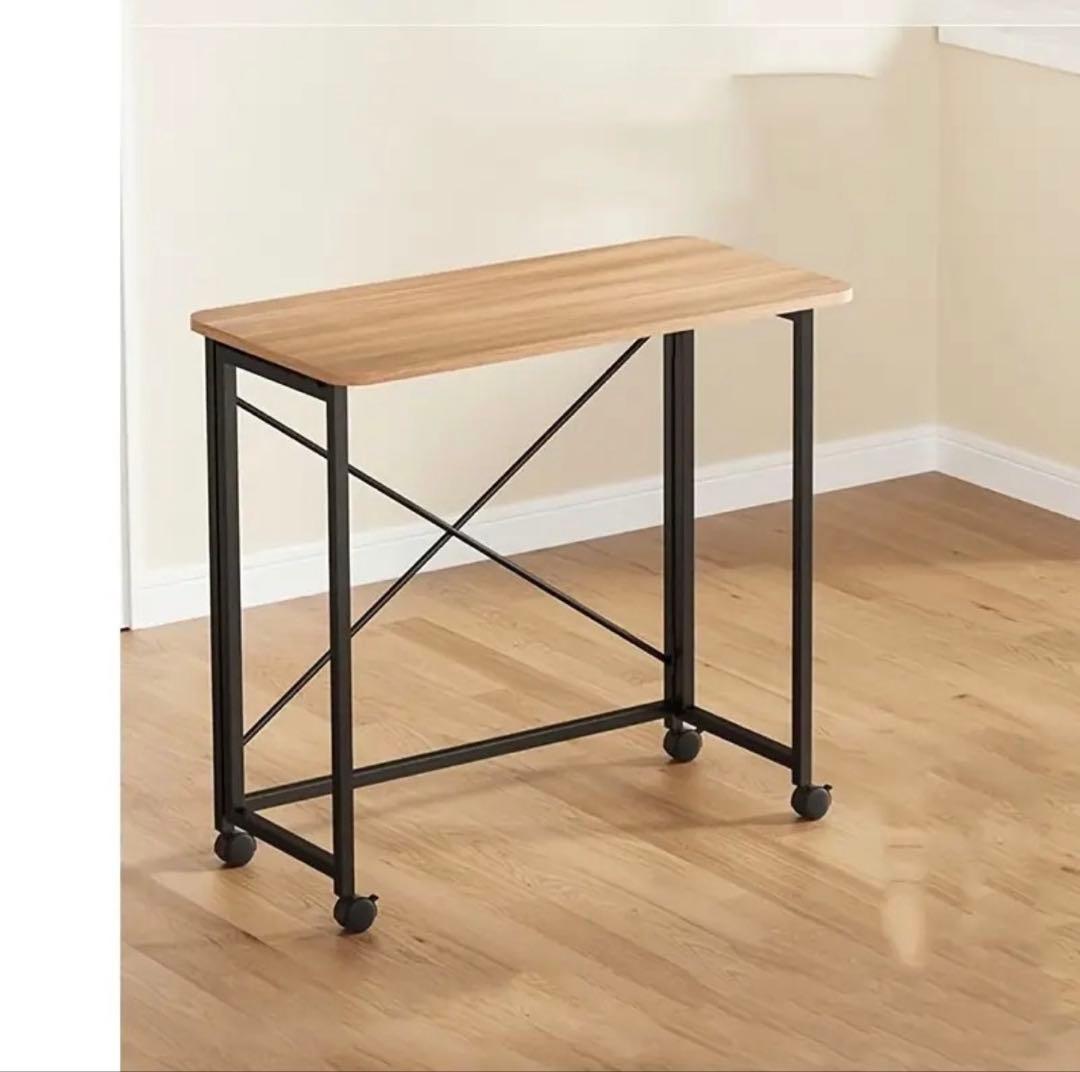 パソコンデスク 机 ワークデスク ナチュラル 固定ロック付き 組み立て簡単