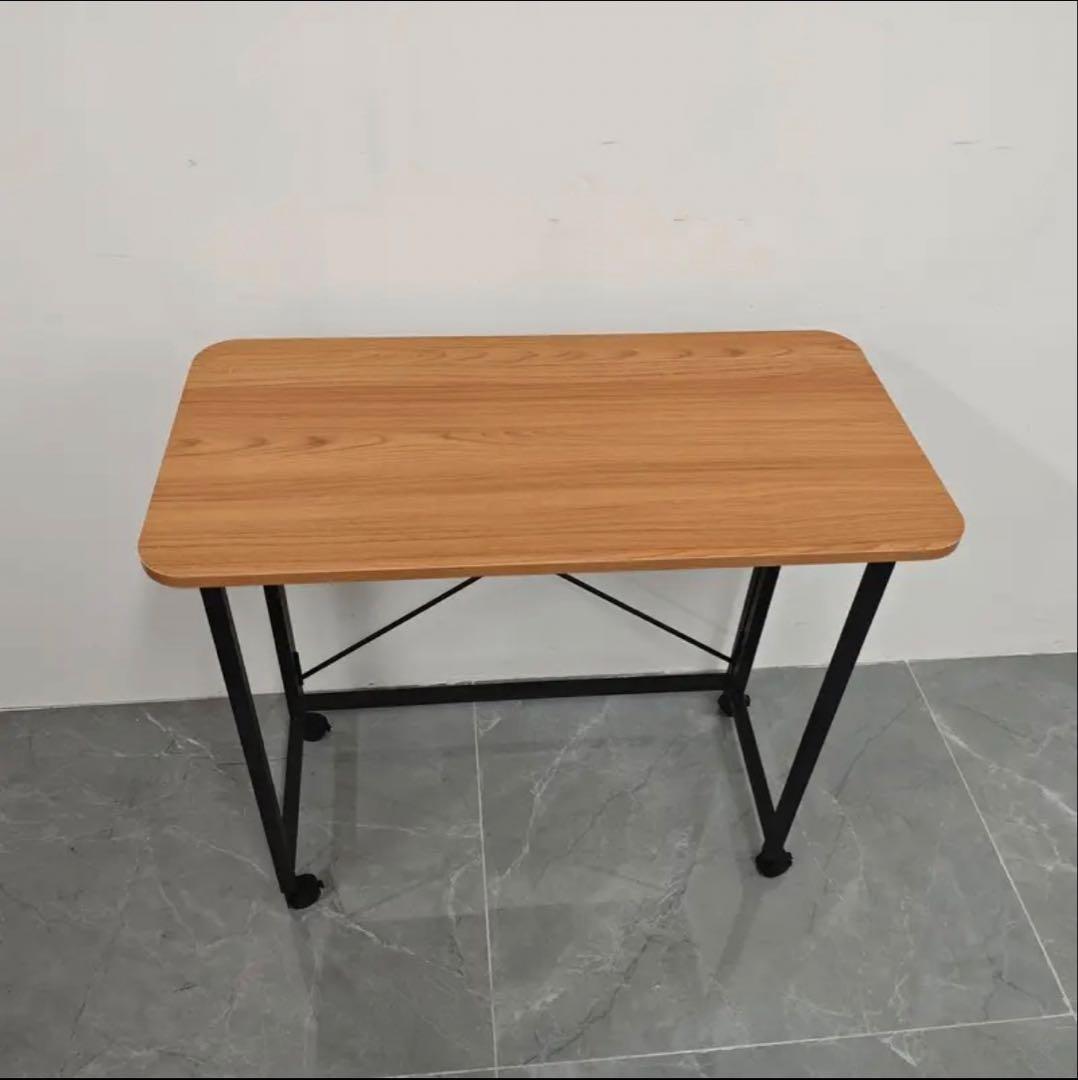 パソコンデスク 机 ワークデスク ナチュラル 固定ロック付き 組み立て簡単