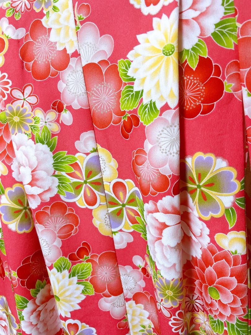 式部浪漫ブランド着物♡七五三　7歳　女の子　フルセット　一式　ピンク系　ゴールド