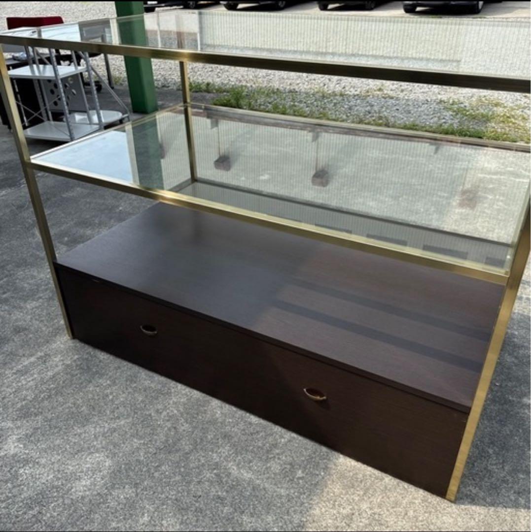 【幅160高さ119奥行き95】ディスプレイ用　テーブル　ガラステーブル　店舗用