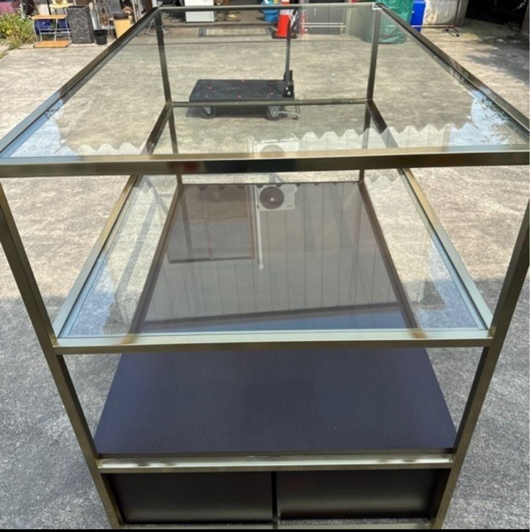 【幅160高さ119奥行き95】ディスプレイ用　テーブル　ガラステーブル　店舗用