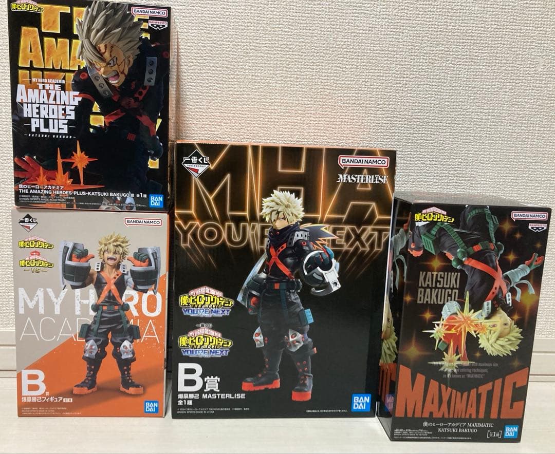 一番くじ　爆豪勝己 B賞　フィギュア　プライズ　フィギュア　4点セット 未開封一番くじ 僕のヒーローアカデミア -仲間- B賞 爆豪勝己 ;figure