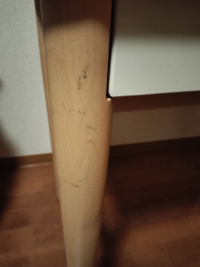 コイズミ　ナチュラル木製　引き出し2つ付き　テーブル　学習机