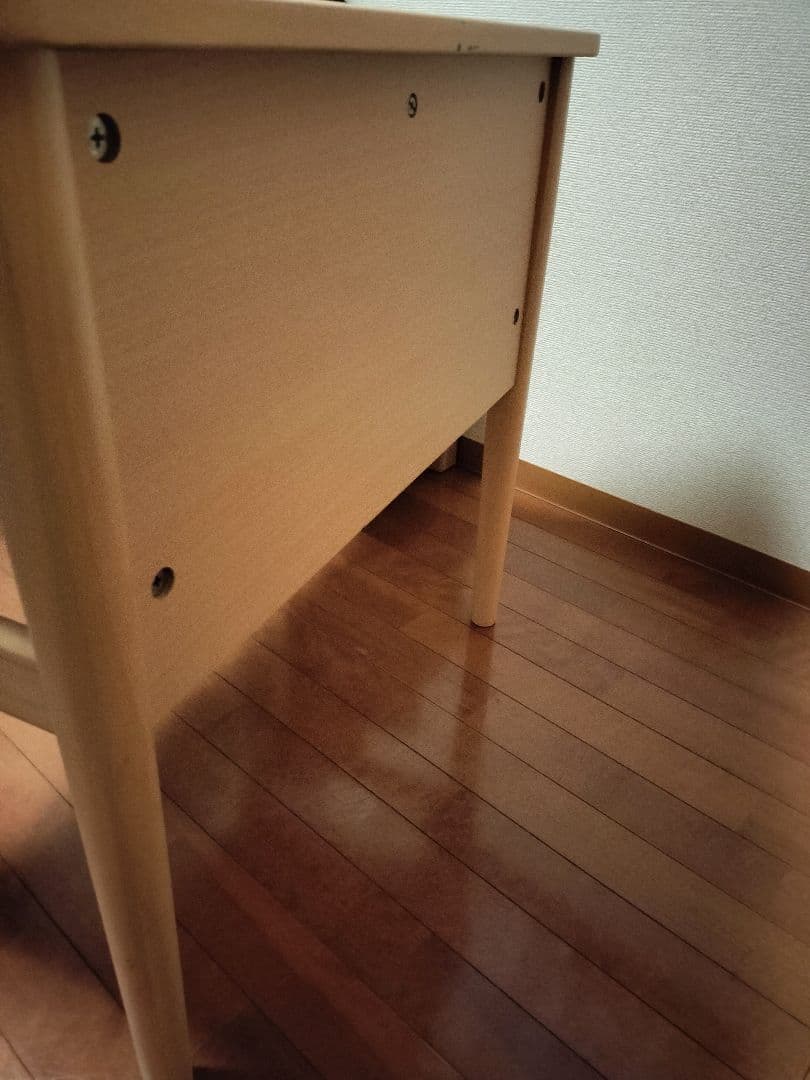 コイズミ　ナチュラル木製　引き出し2つ付き　テーブル　学習机