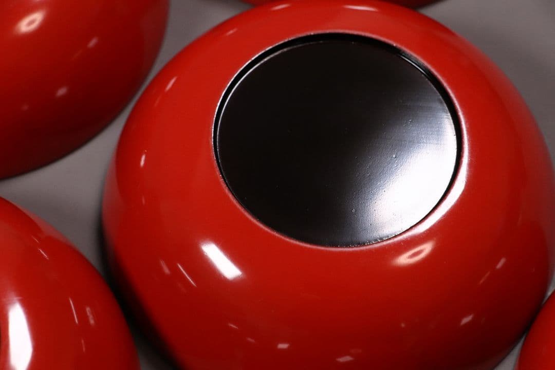 時代輪島塗 蒔絵付朱塗木皿 十九客 波千鳥 片輪車 金蒔絵 天然木【MA368】