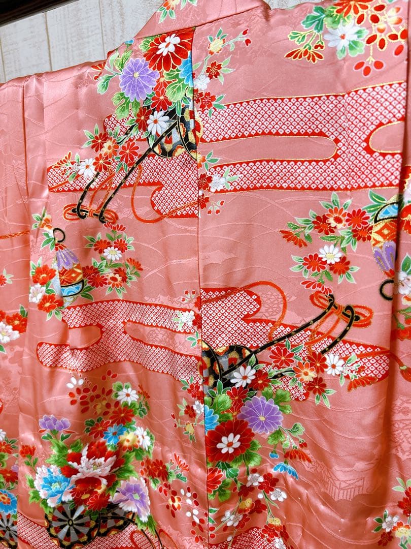 レトロ正絹♡七五三　7歳　女の子　フルセット　一式　ピンク