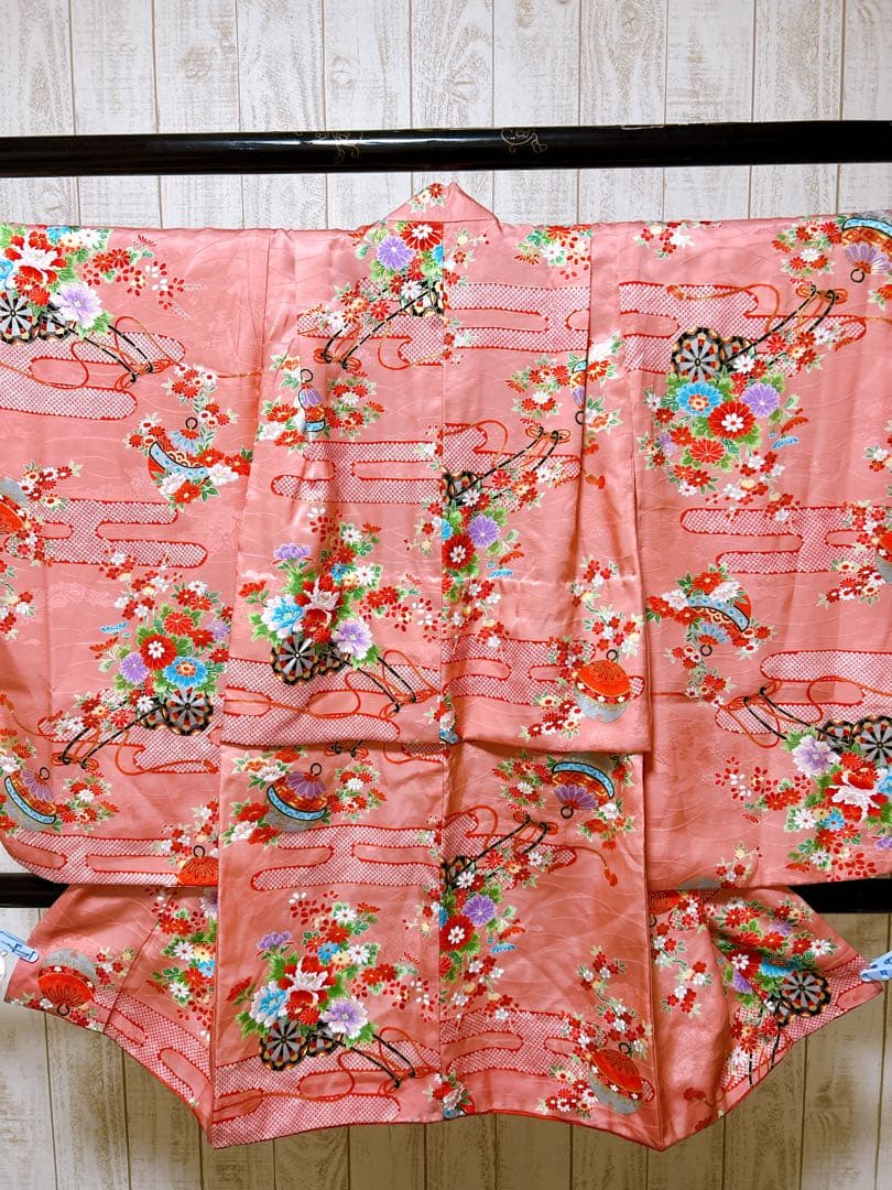 レトロ正絹♡七五三　7歳　女の子　フルセット　一式　ピンク