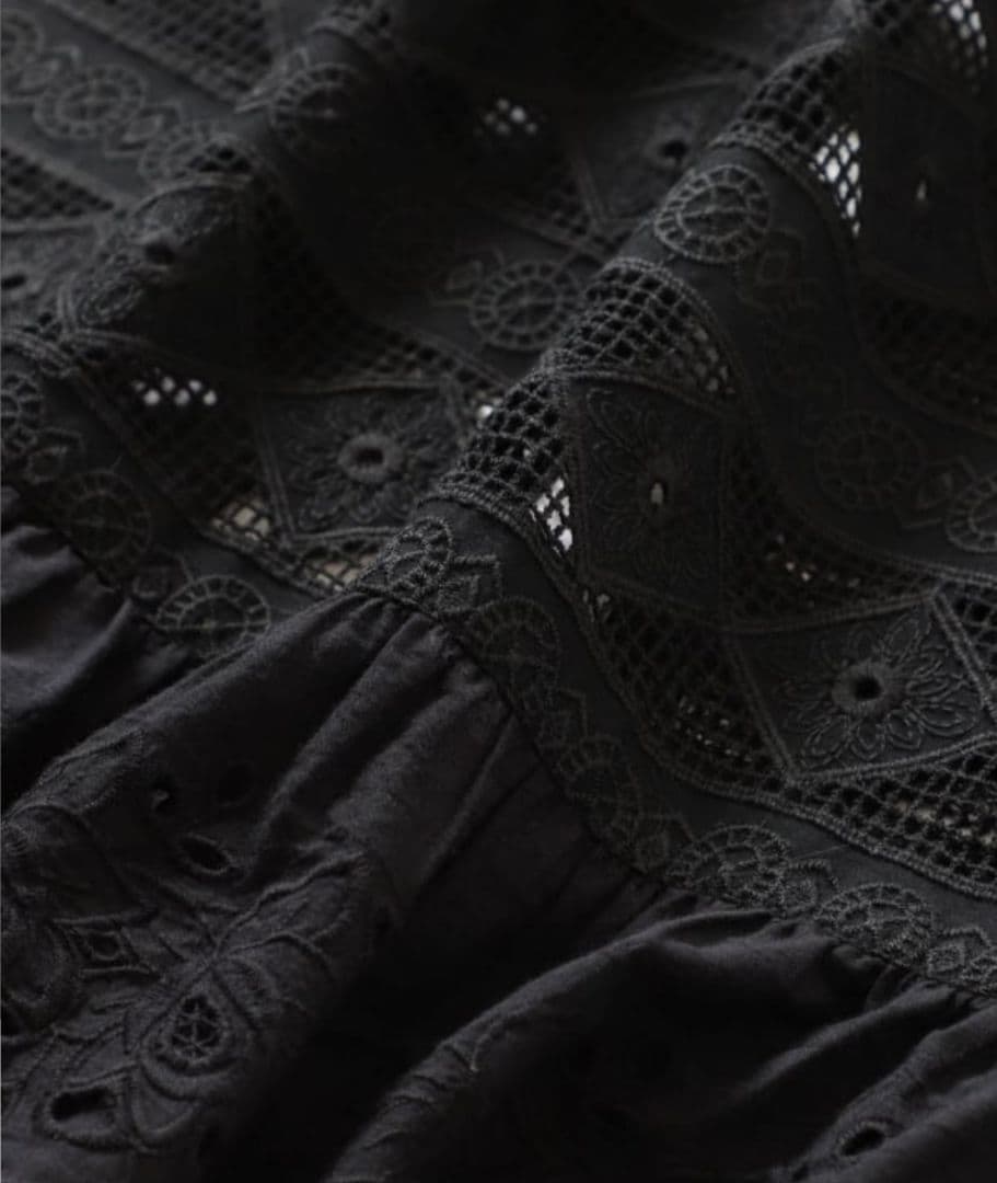 【新品】黒 ディーン＆デルーカ ビームス レースエプロン ブラック