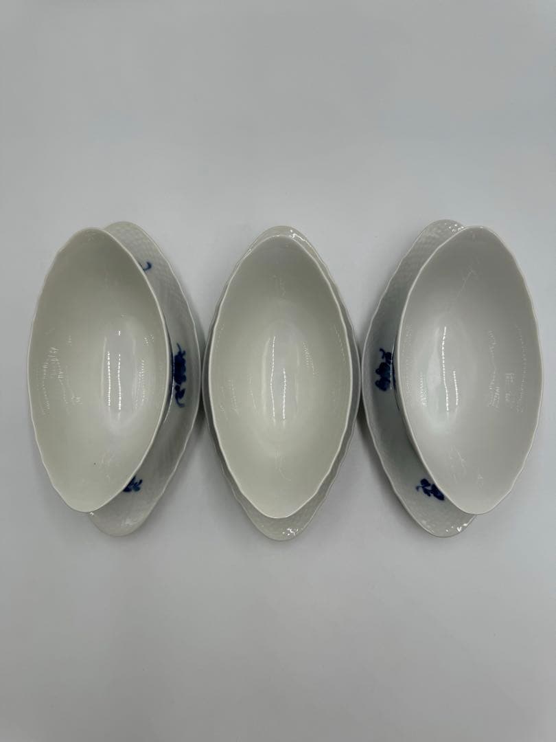  ブルーフラワー カーブ ソース ボート&スタンド