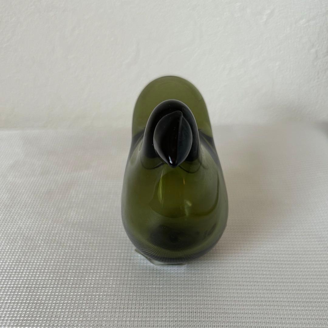 オイバ・トイッカ ガラスの鳥 シエッポ Sieppo モスグリーン