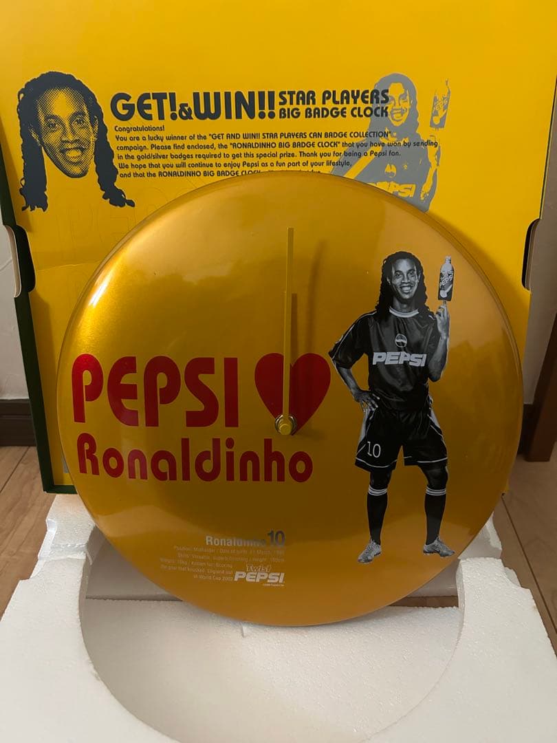 ペプシ GET!&WIN!! スタープレーヤーズ缶バッジ時計 新品 未使用品