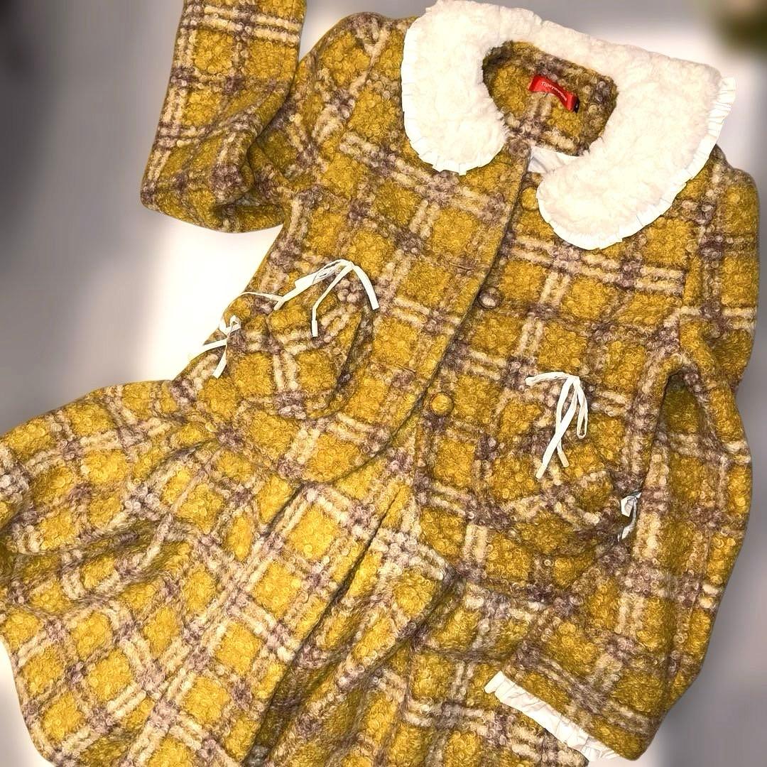 イエロー チェック柄 セットアップ アルカナ - メルカリ