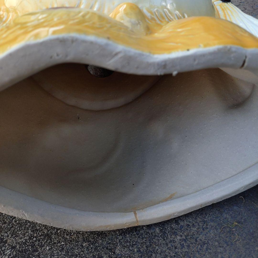 信楽焼　黄色い　13号福狸　タヌキ　たぬき　狸 高さ43㌢