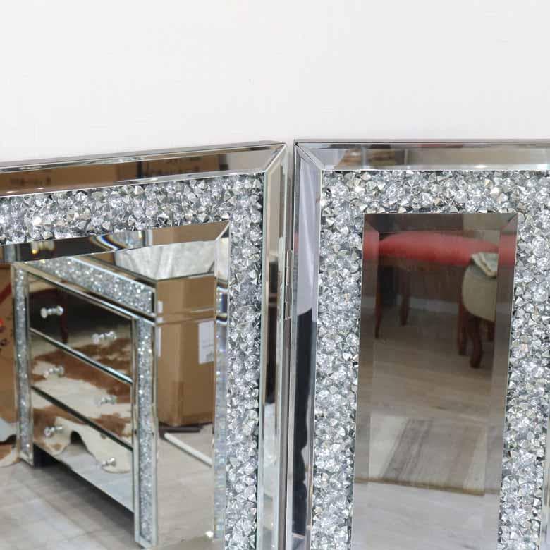 ミラー家具 ドレッサー スツール 三面鏡 セット ジュエリーデスク 3点セット