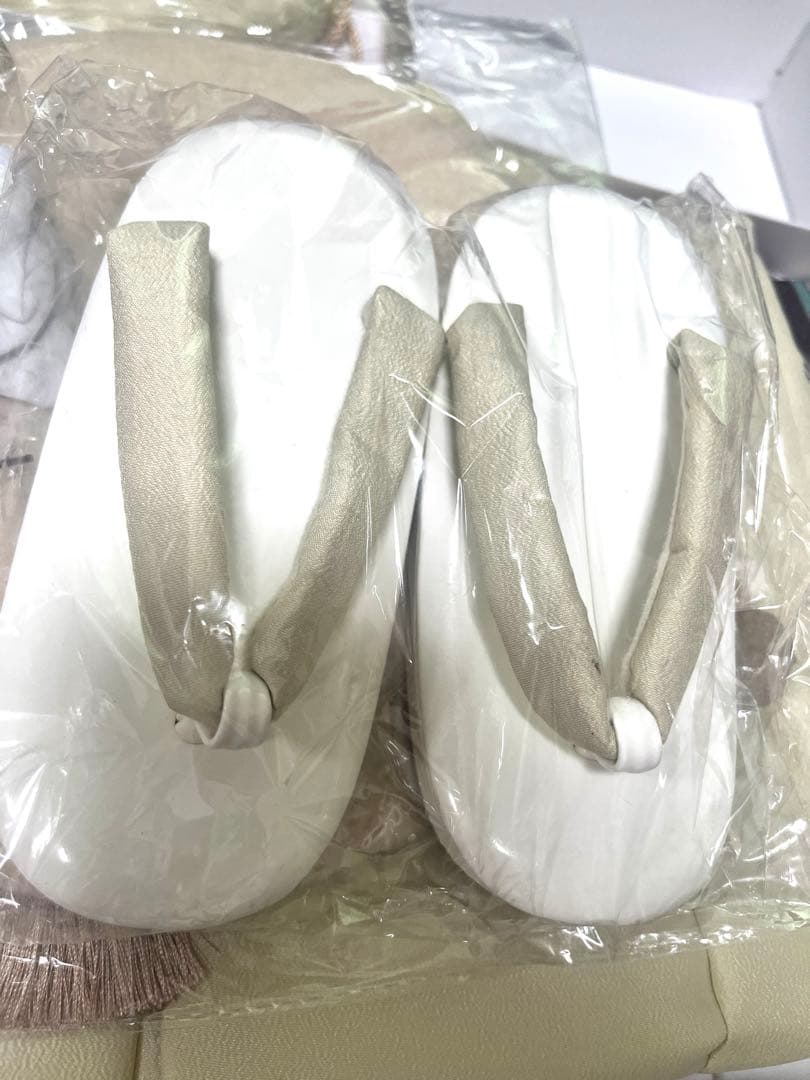 七五三 着物セット クリーム色 草履付き