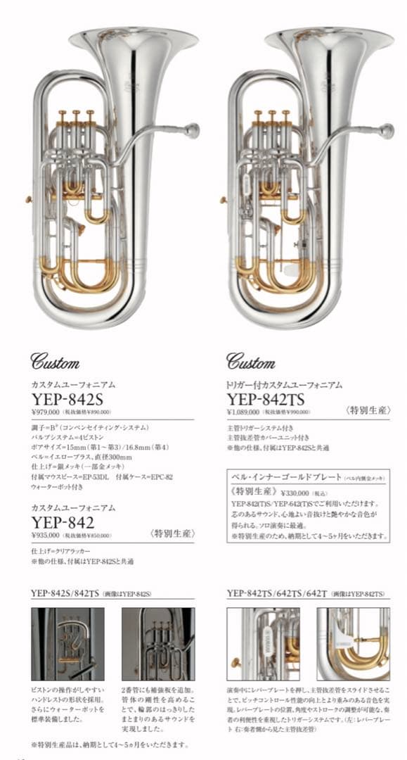 YAMAHA ユーフォニアム YEP-842S - メルカリ
