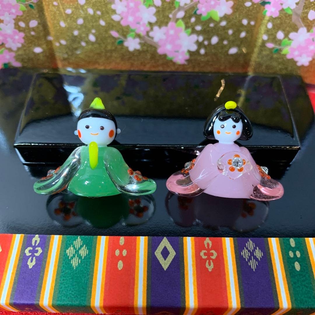 スワロフ羽衣雛セット　ガラス細工