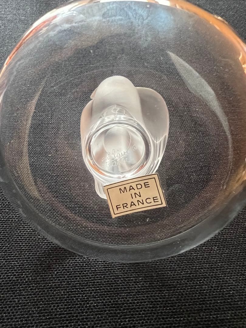 LALIQUE ラリック フランス クリスタル 鳩 リングホルダーアンティーク