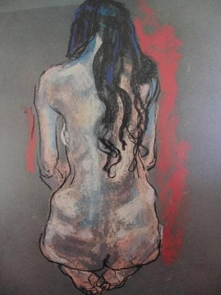 加藤 東一、祈り、裸婦、希少画集画、新品額装付、状態良好