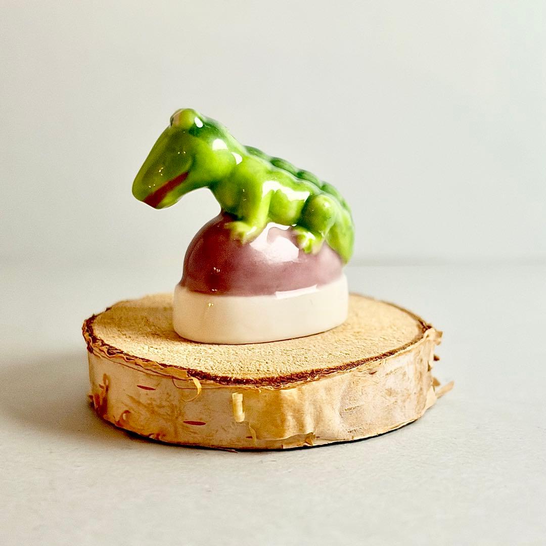 ワニの赤ちゃんフェーブ フェーヴ 陶器 置物 ミニチュア フランス製