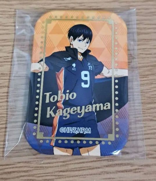 ハイキュー!! セブンネット限定 横断幕 箔押しスクエア缶バッジ 影山飛