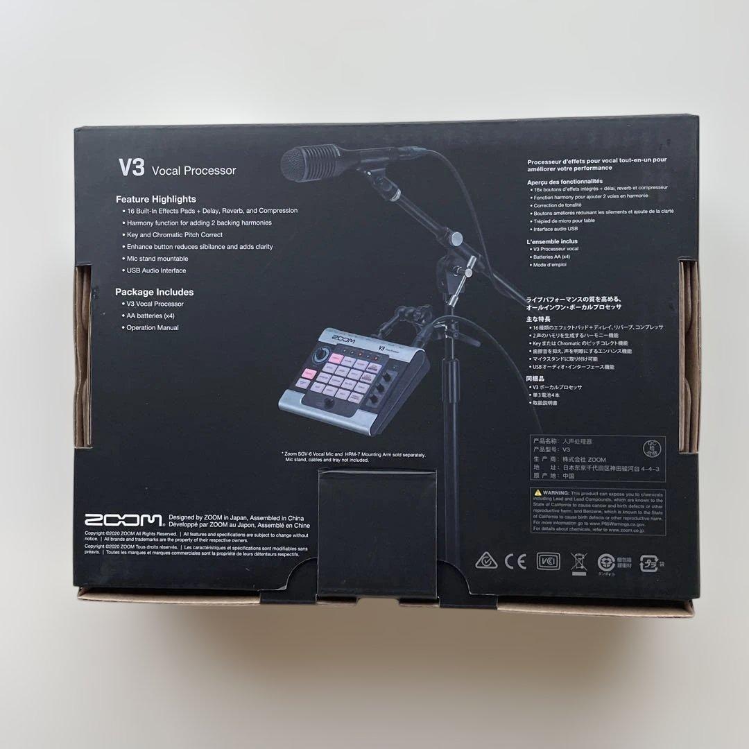 ZOOM V3 マイク+スタンド セット　ボーカルエフェクター