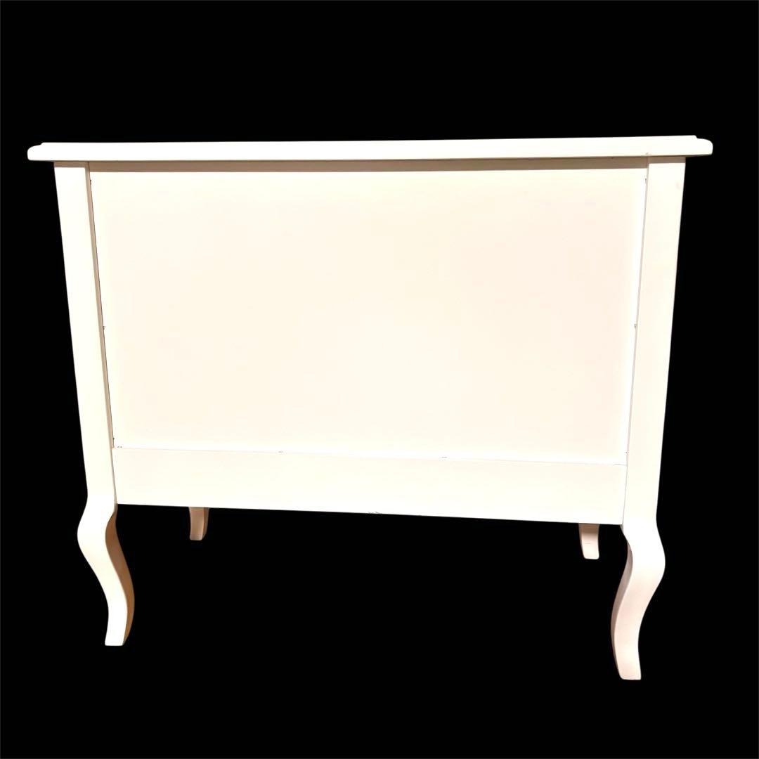 【美品】ホワイト　クラシック　木製　チェスト 3段 猫脚　猫脚　白家具　ロココ調