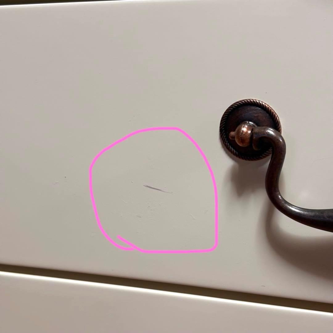 【美品】ホワイト　クラシック　木製　チェスト 3段 猫脚　猫脚　白家具　ロココ調