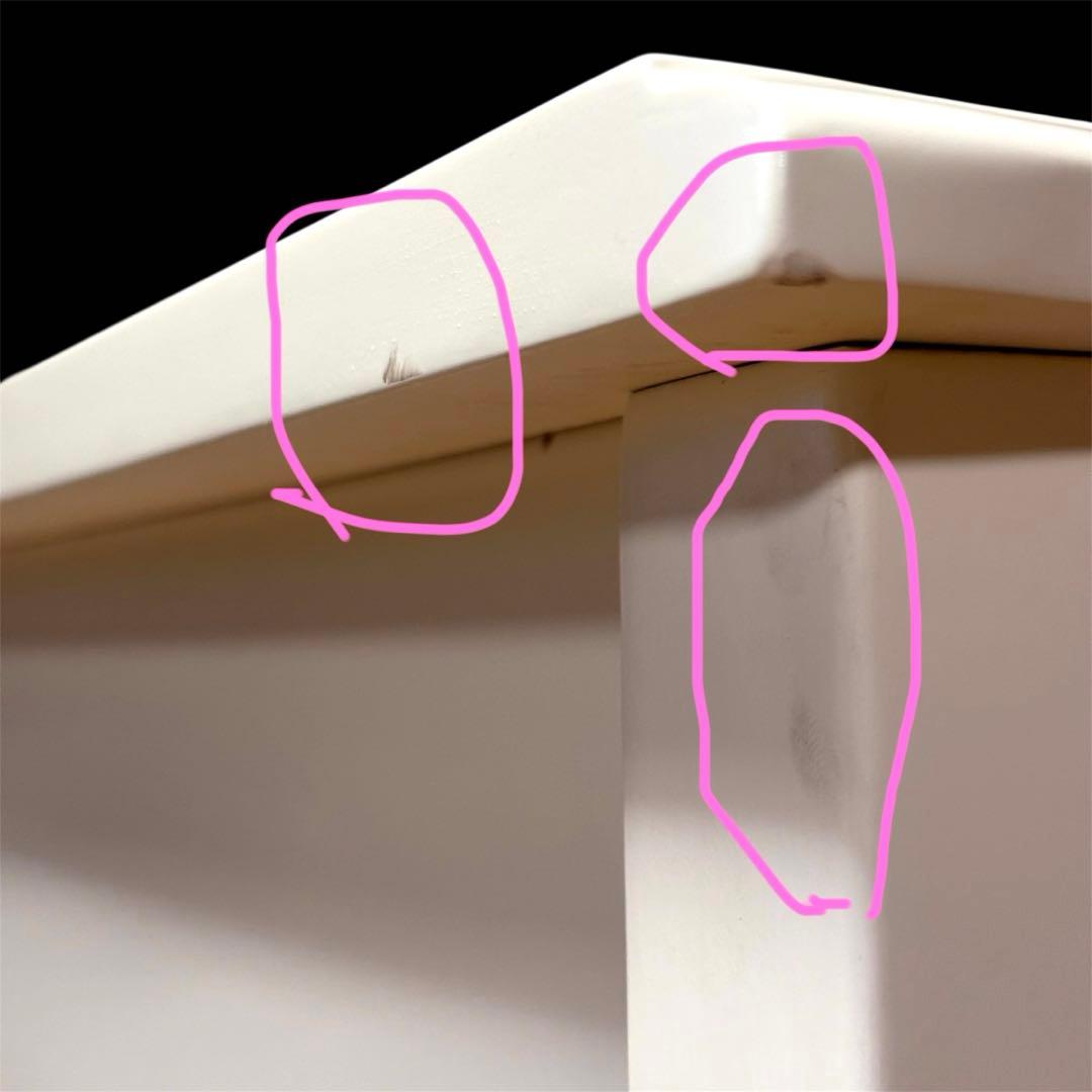 【美品】ホワイト　クラシック　木製　チェスト 3段 猫脚　猫脚　白家具　ロココ調