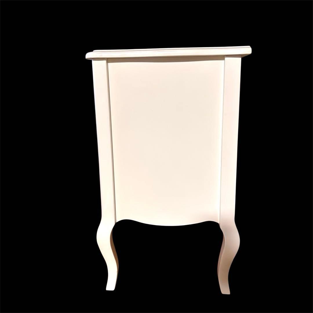 【美品】ホワイト　クラシック　木製　チェスト 3段 猫脚　猫脚　白家具　ロココ調