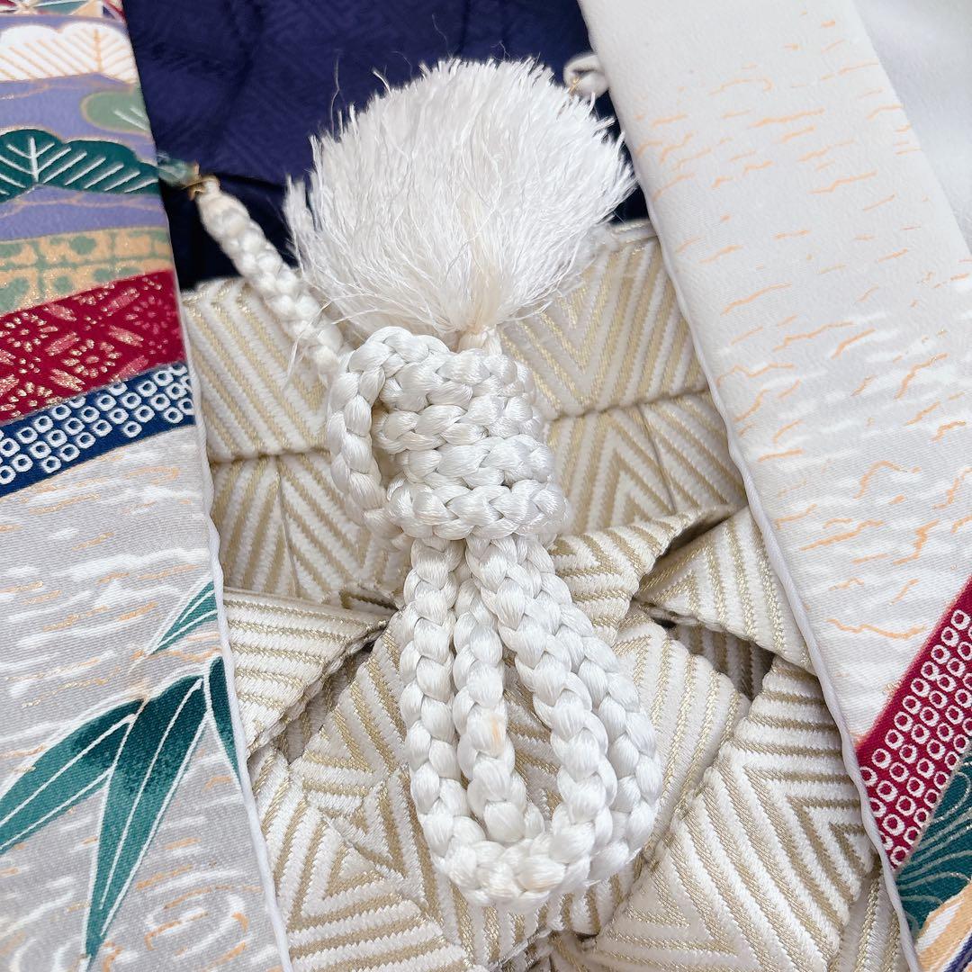 七五三　5歳　７歳　男児　男の子　羽織　袴セット　懐剣　角帯　着物　雪駄　紺