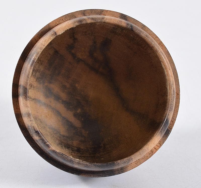 茶道具　吉羽作　縞柿製　棗　共箱　M　R4672