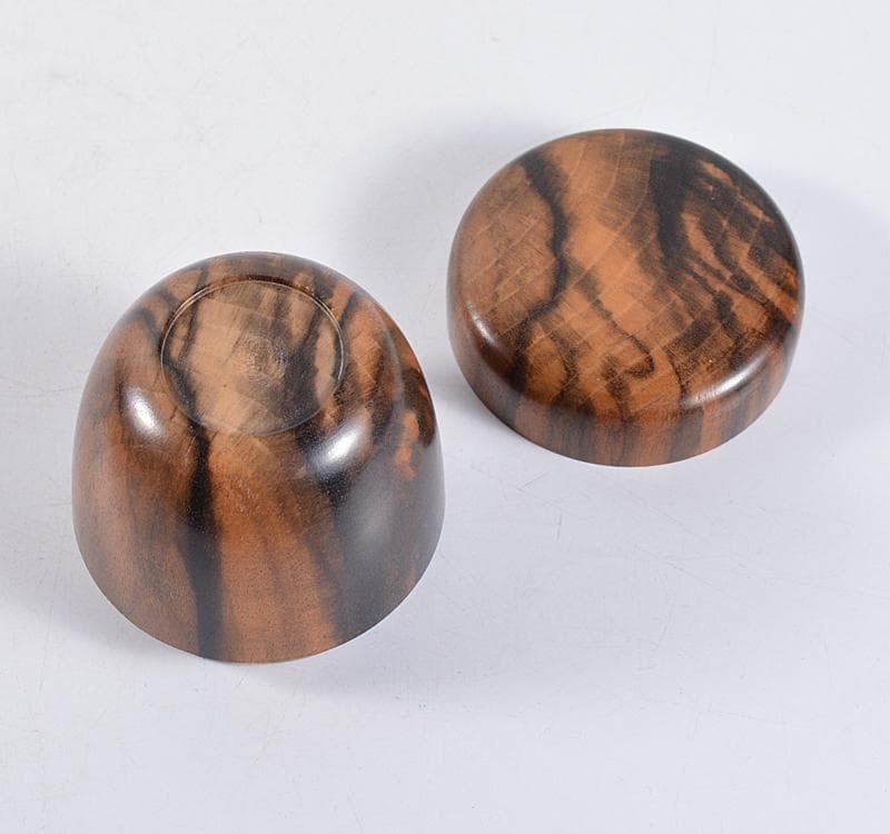 茶道具　吉羽作　縞柿製　棗　共箱　M　R4672