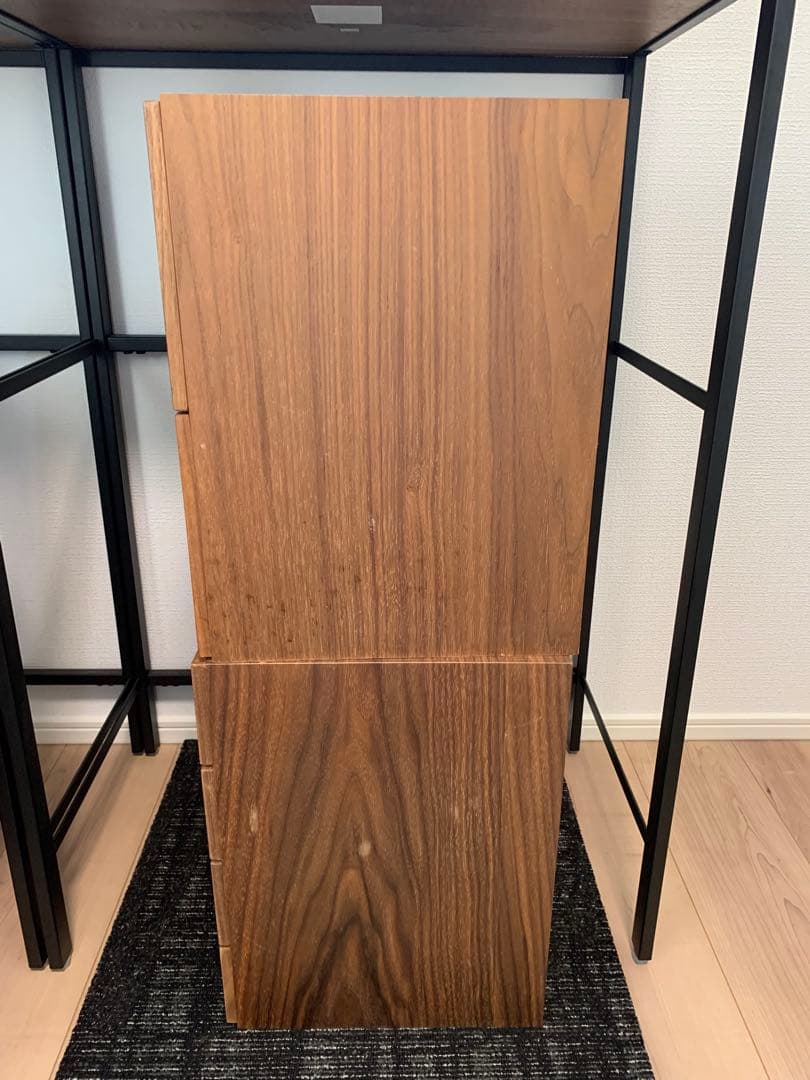 無印良品　スタッキングチェスト2個 ウォールナット材