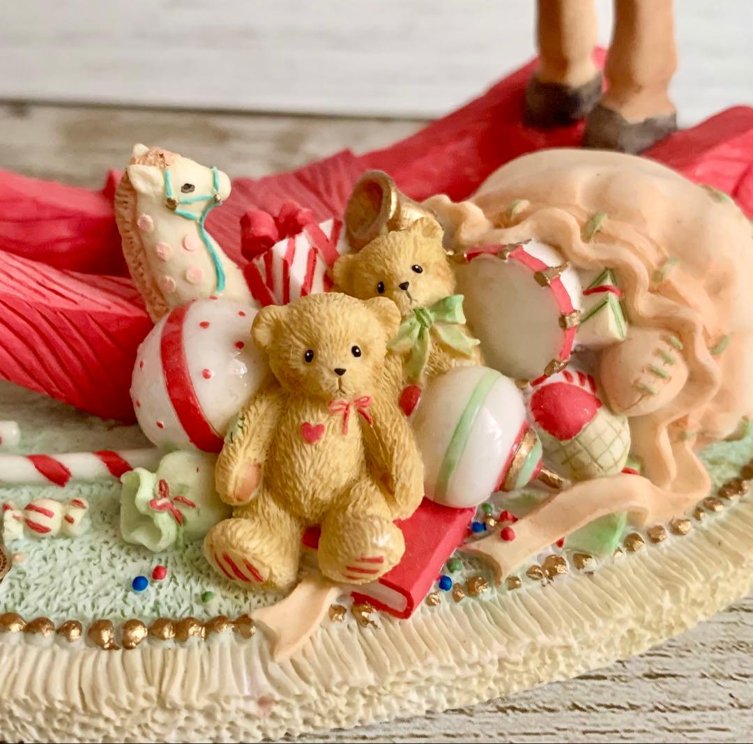 チェリッシュドテディーズ トナカイに乗ったクマ クリスマス 置物