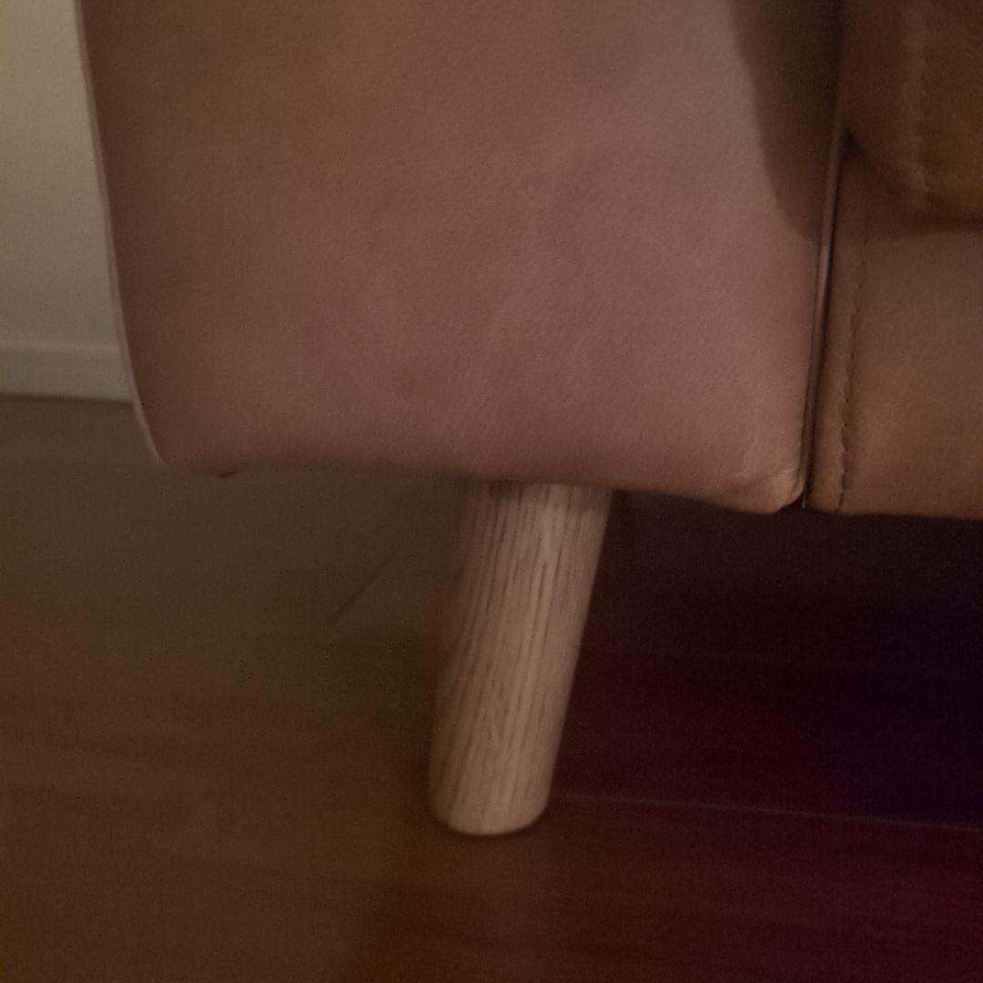 【美品】unico ブラウン レザー 3人掛けソファ　SEINN/セイン