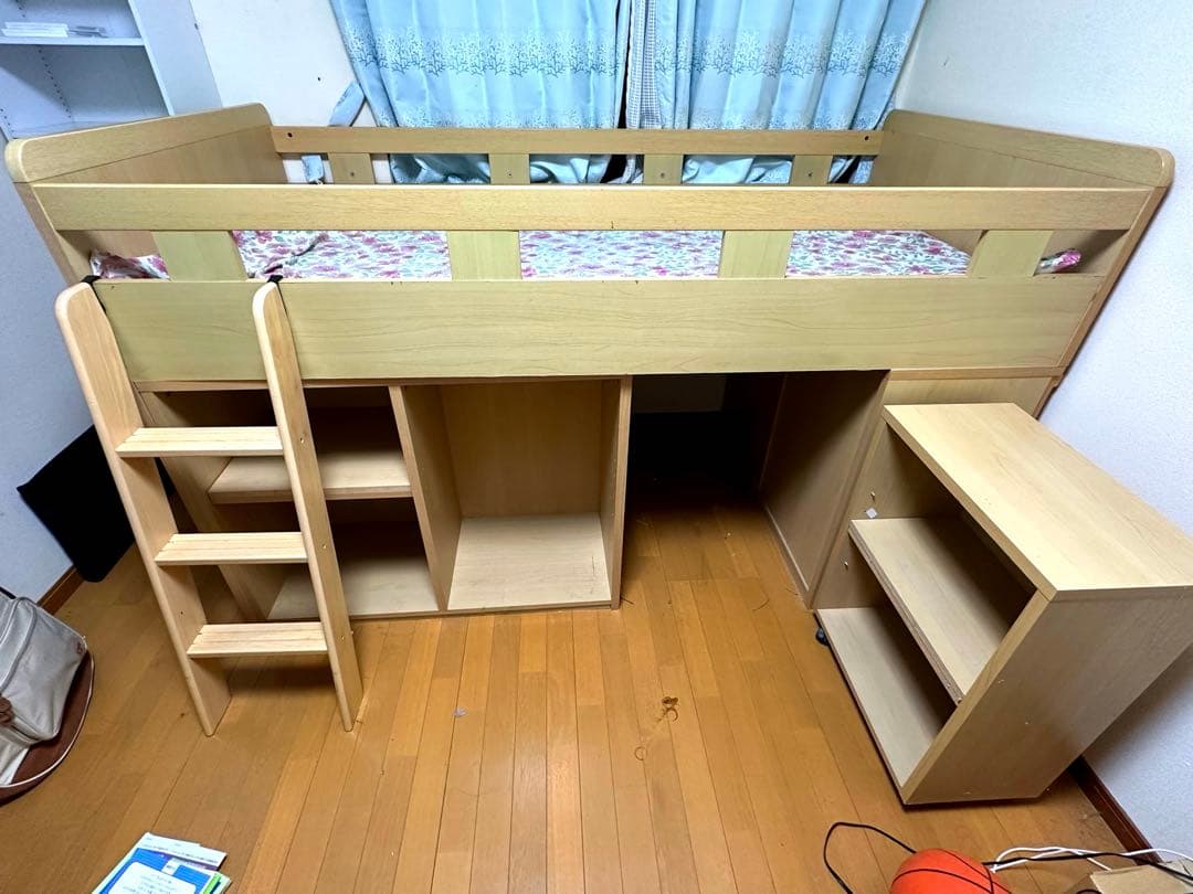 ニトリ ロフトベッド 収納棚付き 美品 即日発送 引取り大歓迎 早い者勝ち