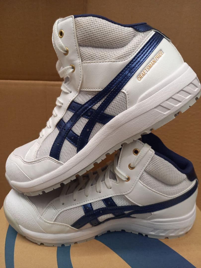 【新品】アシックス安全靴 CP218 ホワイト/ピーコート