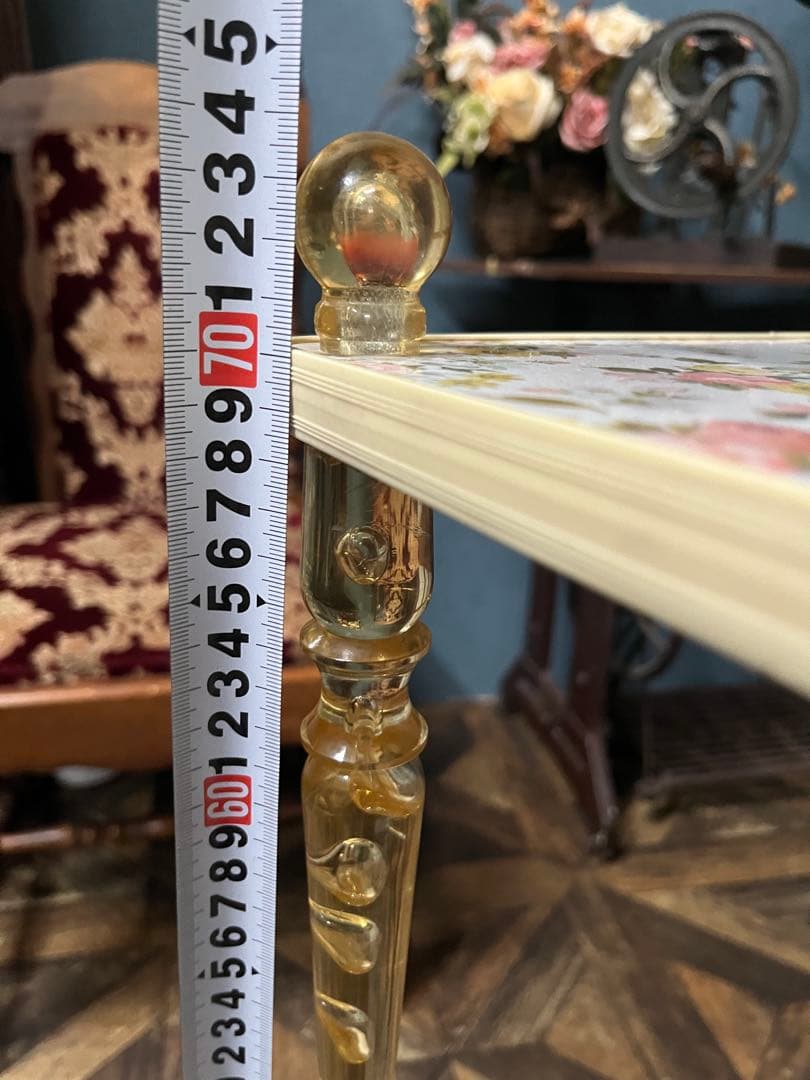 希少 気泡 花柄 レトロポップ 昭和レトロ 棚インテリア アンティーク 当時物