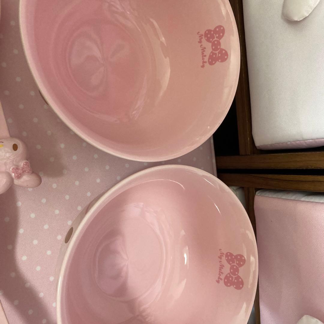 マイメロ ラーメンどんぶり2個 レンゲ2個 - メルカリ