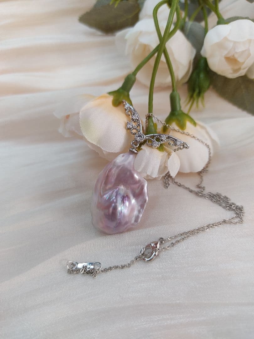 お客様ご確認用　本真珠　淡水オイスターバロックパール　大粒　ネックレス